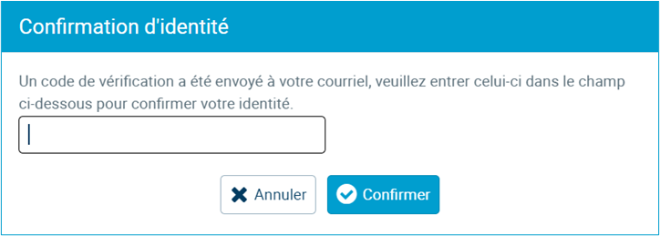 Confirmation identite
